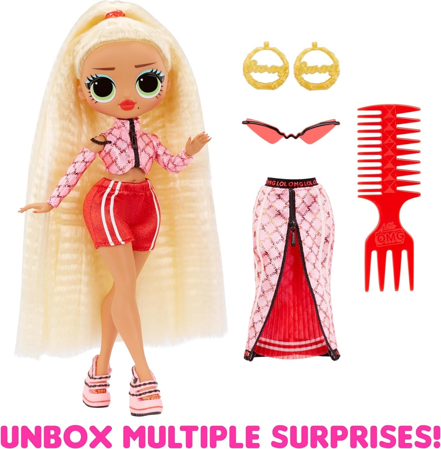 LOL overraskelse! OMG Fashion Doll - Gaveemne - Med masser af overraskelser, inklusive foranderlig mode og fantastisk tilbehør - Fantastisk til børn fra 4 år og opefter, Pink