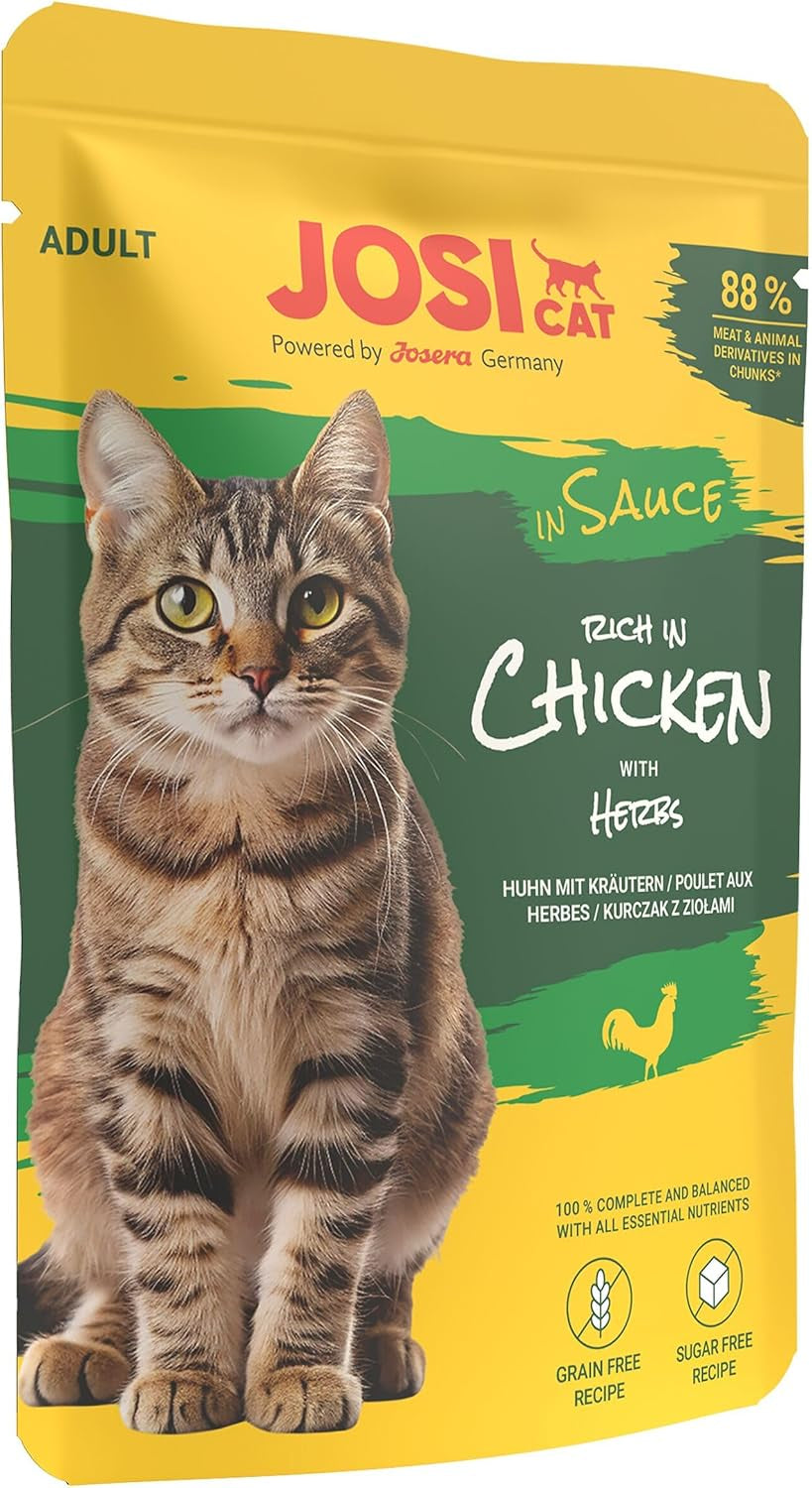 Multipak blandet udvalg i sauce (12 x 85 g) | Voksen | Premium vådfoder i sauce til udvoksede katte Multipack myth 4 Sorten | Ohne Konservierungsmittel | 12 pakke