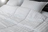 Varm, satin, stribet, 400 G/M², 240 X 220 Cm, Mikrofiber, Hvid, 240 X 220 Cm Dyner og dyner Naty Shop Standardtitel