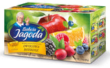 Babcia Jagoda - Frugtte "Fruchtige Verführung" - 20 teposer - Med hibiscus, æble, aronia, brombær, hyben, appelsinskal - Intens frugtsmag, koffeinfri, vegansk, naturlig, Cay - 40G