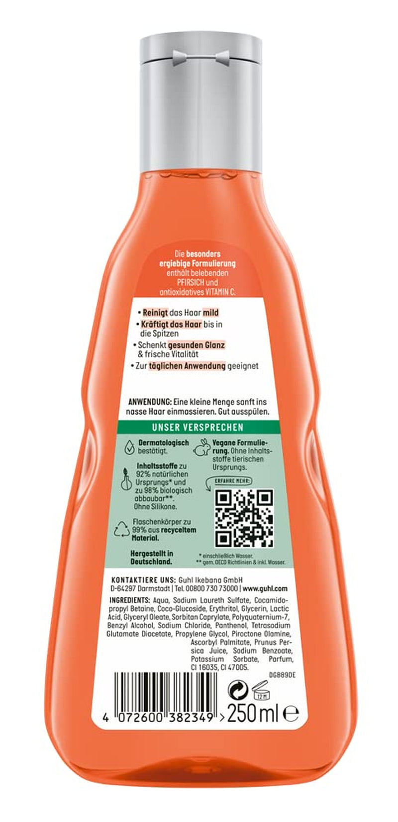 Guhl Fresh & Fruity Shampoo - Indhold: 250 Ml - Hårtype: Normal Bruser og bad Guhl