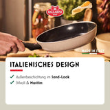 Ledro stegepande, 24 cm, aluminium, velegnet til induktion, non-stick keramisk belægning, Thermopoint, Made in Italy, beige Gryder og pander Naty Shop