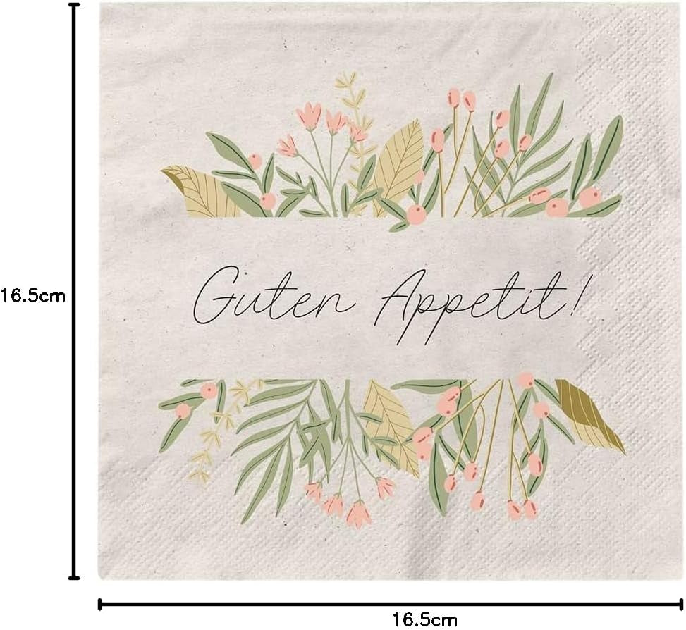 Grafik Werkstatt Serviettes Mit Spruch Groß | 20 stk | 16,5 X 16,5 cm | Grå | God appetit!