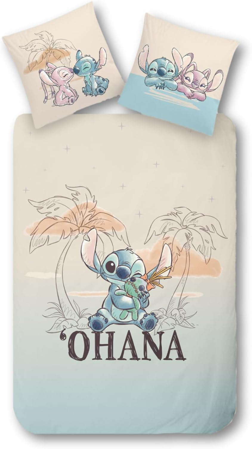 Børnesengetøj til piger og drenge tegneserie 100 % bomuld Sengetøj - Børne Naty Shop Stitch