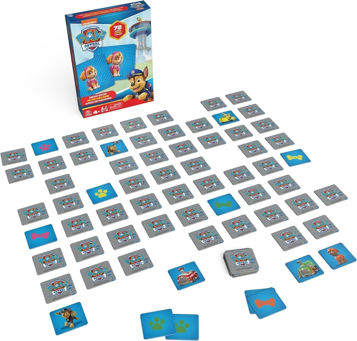 Spin Master Paw Patrol spil, huskespil, Paw Patrol legetøj, Chase, Stella, Marcus, Ruben, huskespil med bøger, for børn over 4 år Action figurer Naty Shop