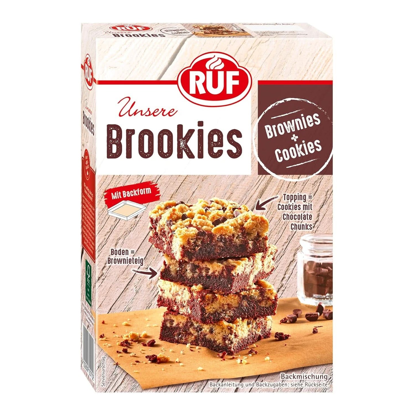RUF Brookies, brombærblanding og småkager, 460 gram Naty Shop Kitchen 460 gram Brookies