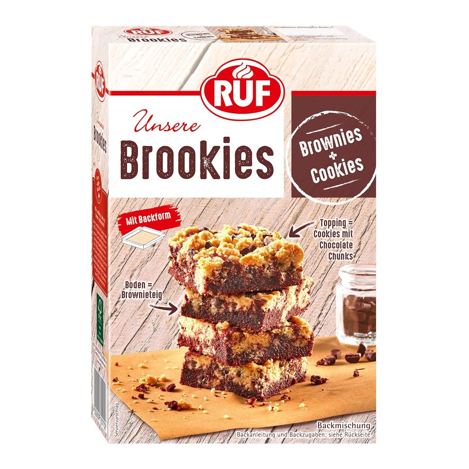 RUF Brookies, brombærblanding og småkager, 460 gram Naty Shop Kitchen 460 gram Brookies