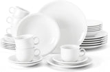 Seltmann Weiden 001.716175 Kompakt hvidt 30-dele spisestel, hvid/enkelt