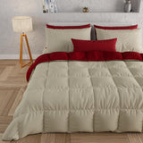 PETTI Artigiani Italiani - Dobbeltseng vinterdyne, maxi, monokrom, dobbeltsidet, hvid, grå, 100% Made in Italy Dyner og dyner Naty Shop Bordeaux taupe Una Piazza E Mezza