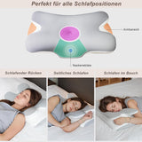 Nakkepude Ortopædisk Hovedpude Memory Foam Pude Side Impact Pude - Ergonomisk design Hul form til side, ryg og abdominal stød lysegrå cervikal ortopædiske puder Naty Shop