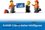 LEGO City larvegravemaskine, legetøjsgravemaskine til børn fra 8 år, byggelegetøj med gravemaskinemodel, bygbar lastbil med tilbehør og 3 minifigurer 60420 Byggesæt Besuche den LEGO-Store