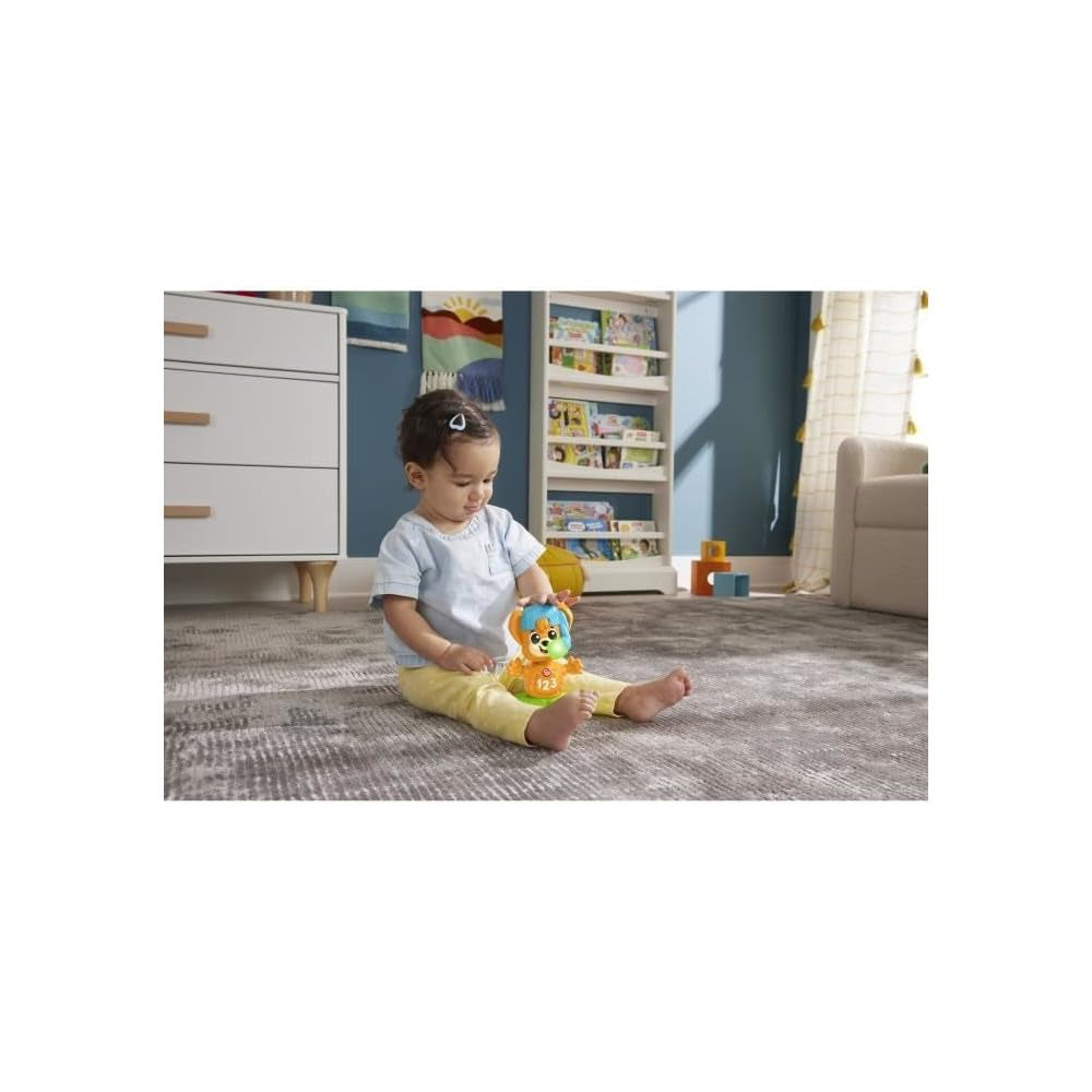Fisher-Price Sync Squad ræve bordlegetøj, legetøj til babyer og småbørn med musik og interaktive lys, fra 9 måneder, fransk version, HYK94 Jucarii Bebe Naty Shop