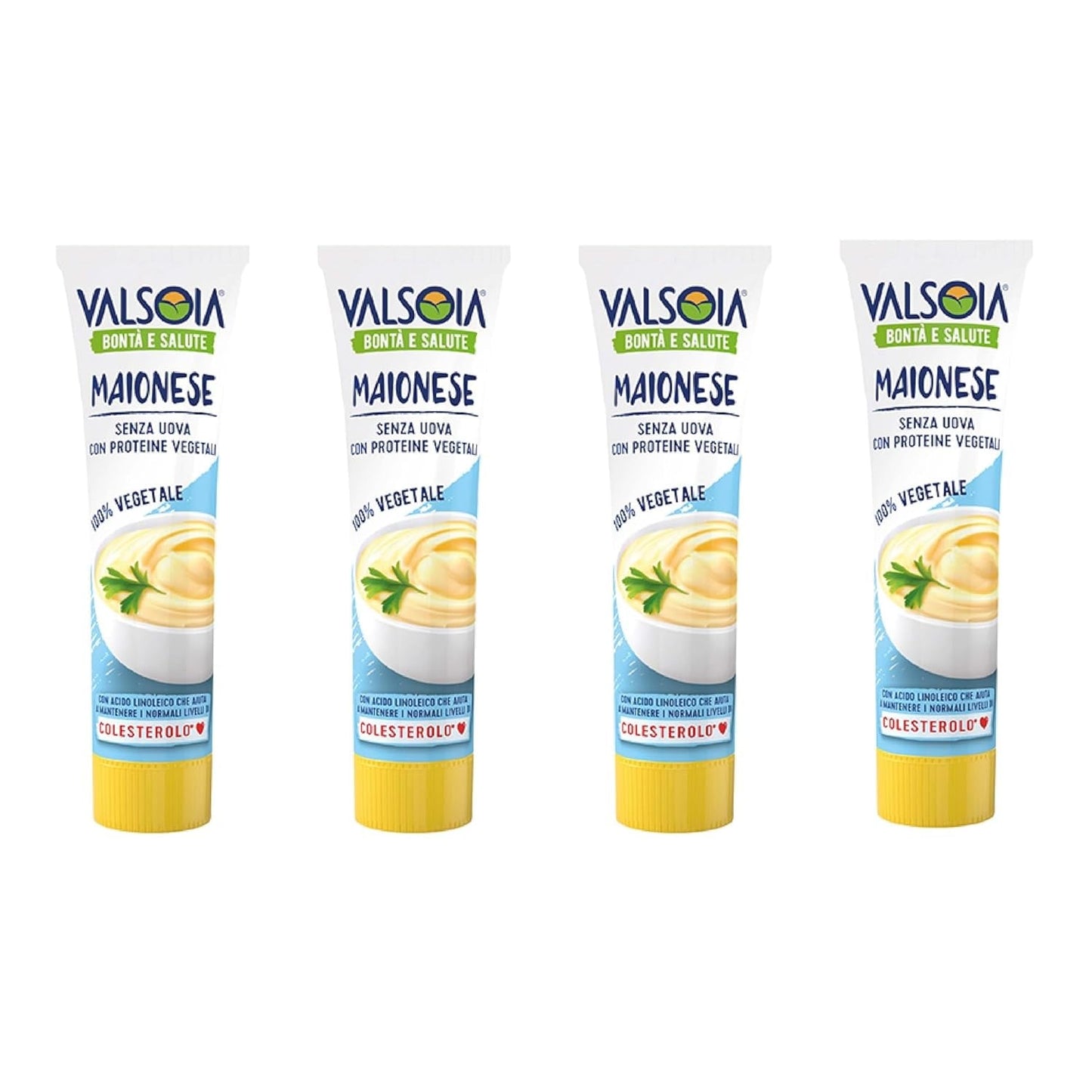 Ægfri soja plantebaseret mayonnaise, ideel til veganere og vegetarer, alsidig i køkkenet, 4 x 150 ml