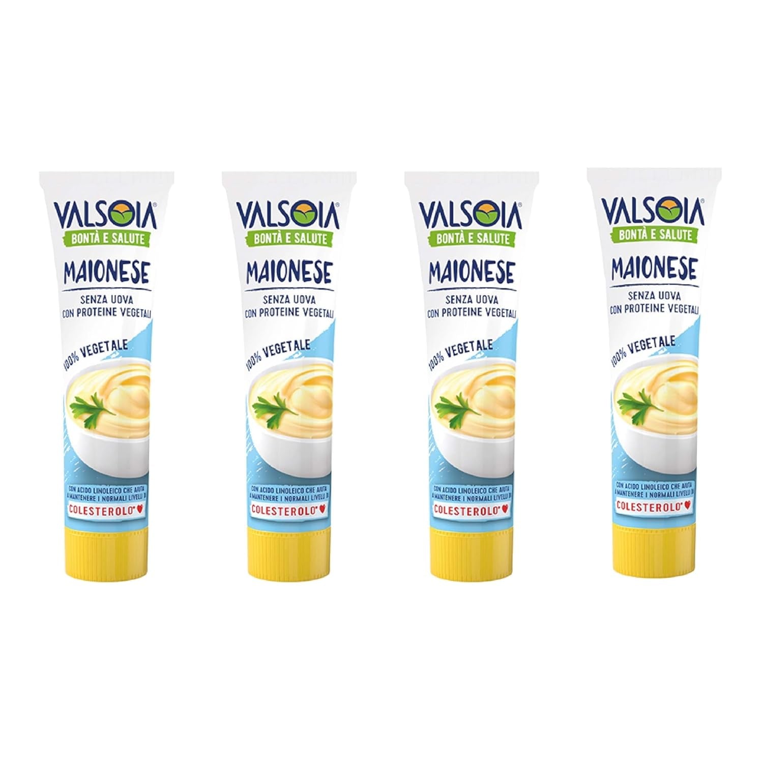 Ægfri soja plantebaseret mayonnaise, ideel til veganere og vegetarer, alsidig i køkkenet, 4 x 150 ml