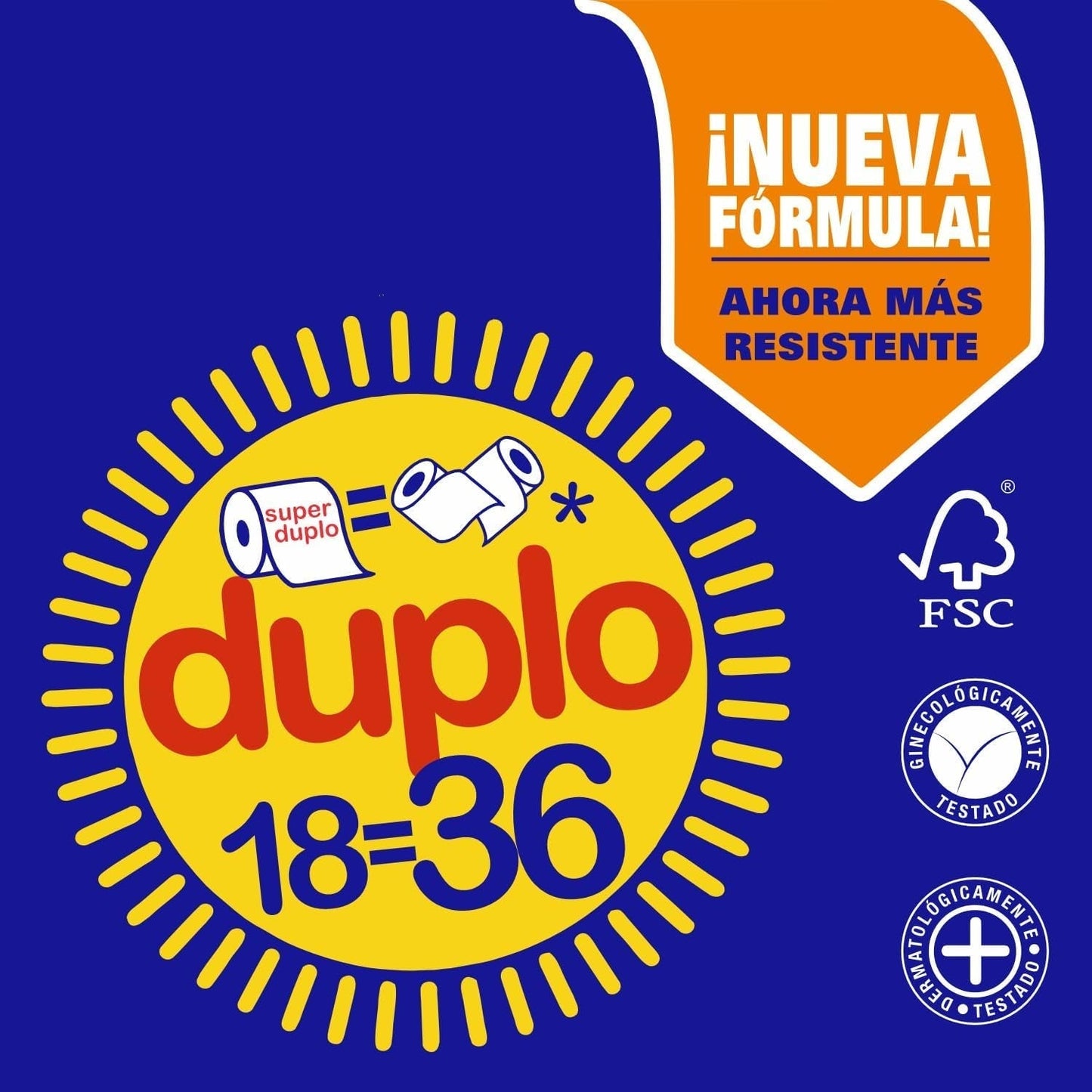 Renova dobbelt toiletpapir, 18 ruller