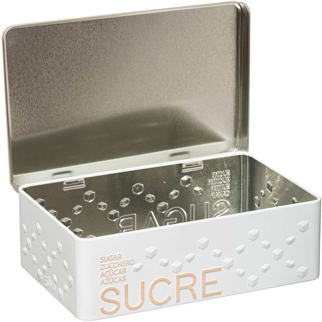 "scandinave nature" hvid kube-type metal askebæger - 5 fem simpelthen smart