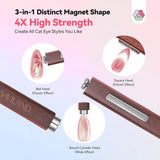 SAVILAND 4X Hochfester Cat Eye Magnet Für Nagel: 3-I-1 Nagel Magnet Rund Lange Streifenperle N35 Neodym Ultra Strong Magnet Für Nagellack Präzise 3S Formung Cat Eye Gel Nagellack Magnet Magnetstift