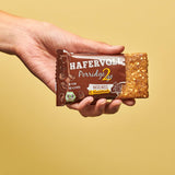 Hafervoll Porridge2go jordnøddesmør og nødder, 13 barer x 55 g - vegansk, økologisk, glutenfri, uden tilsat sukker snack, med havre, dadler og quinoaslik