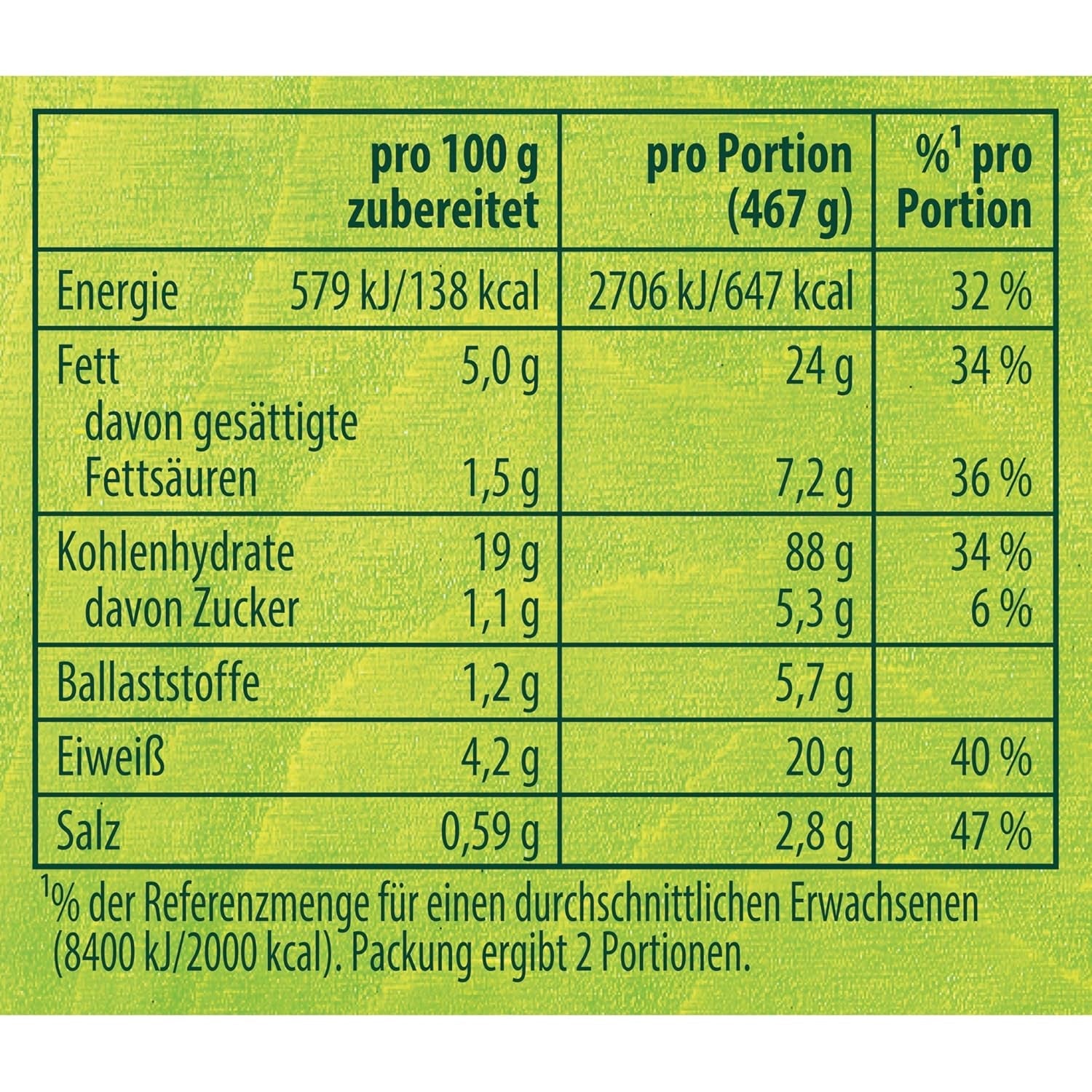 Knorr Fix Vegane Carbonara for en leckere vegansk Pasta ohne geschmacksverstärkende Zusatzstoffe 2 Portionen