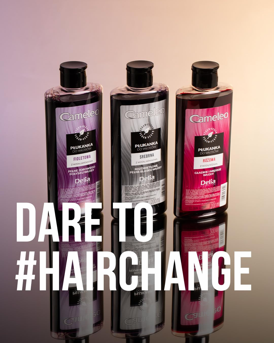 Cameleo - Rose Water Pink Hair Tonic No Yellow Tint Semi Permanent Hårfarve - Til blondt og gråt hår - Farve & pleje - Parabenfri | 200 ml Naty Shop hårfarve