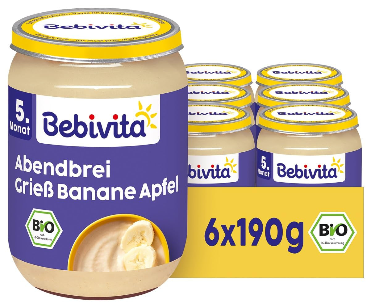 Semulje-banan-æble aftengrød, 190g pakke med 6 (6x190g)
