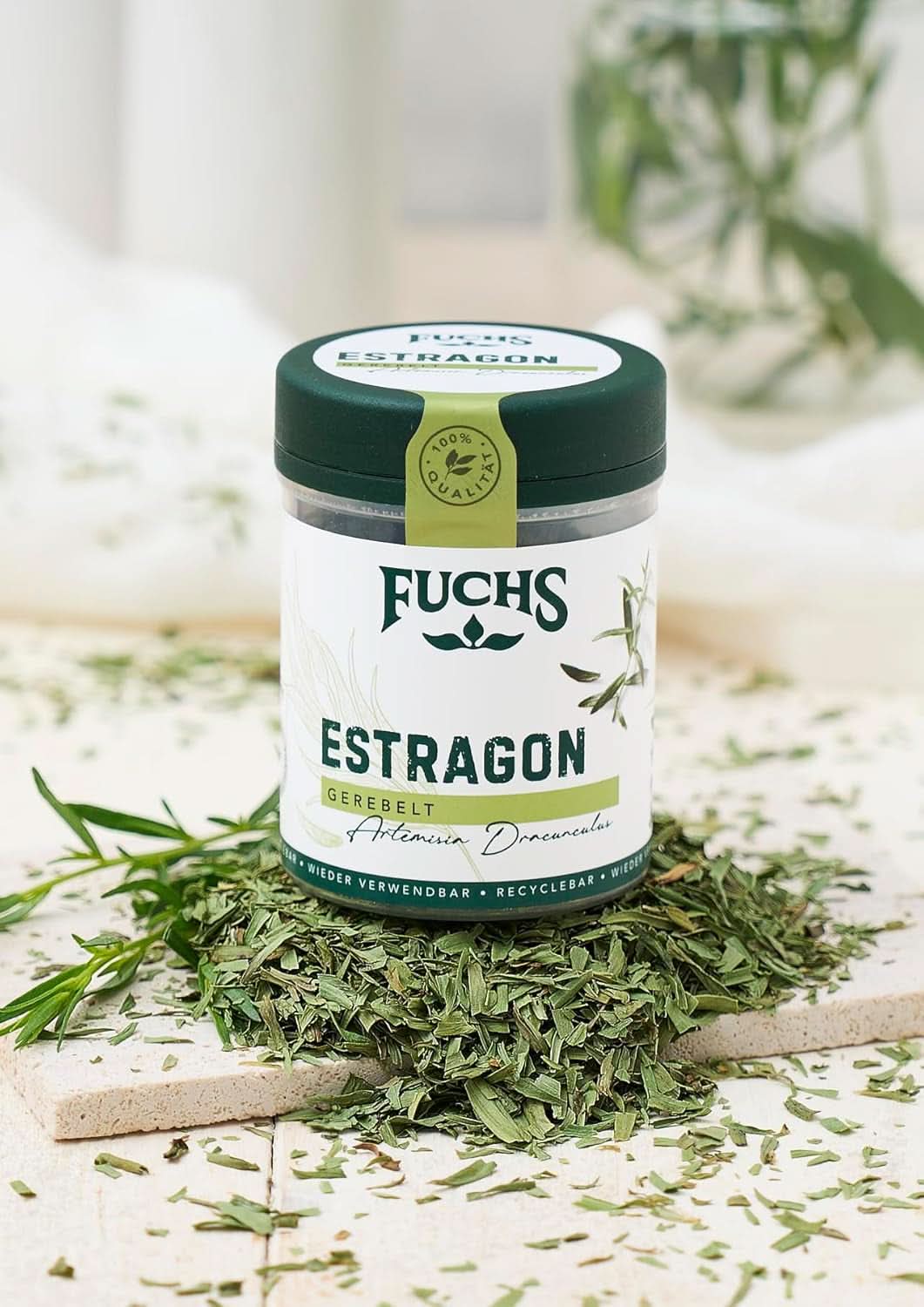 Fuchs, estragon, franske krydderurter til raffinering af salater eller Hollandaise sauce, 10 gram Condimente Naty Shop
