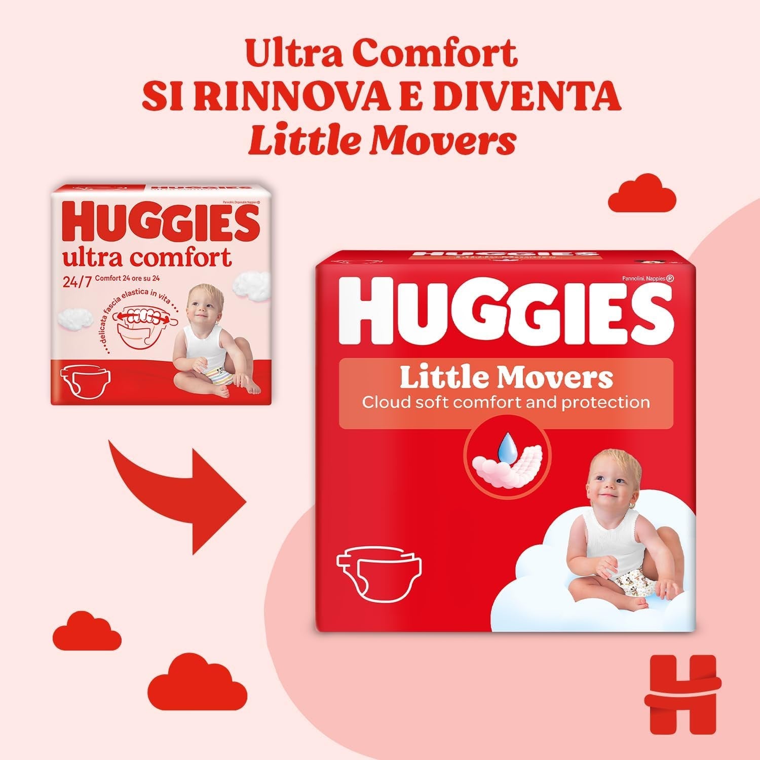 Huggies Ultra Comfort/Little Movers bleer, størrelse 3 (4-9 kg), Disney Design, Absorberende, Fuld beskyttelse, 126 Count
