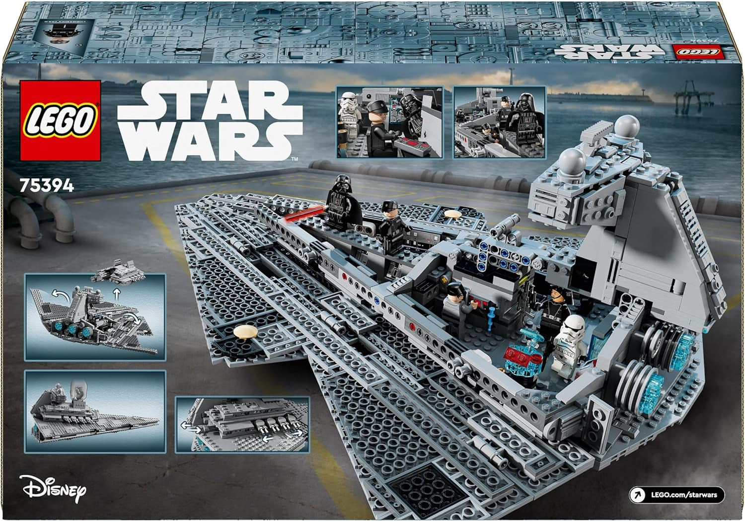 LEGO Star Wars Imperial Star Destroyer, rumskibssæt, byggelegetøj, Darth Vader og Cal Kestis legesæt, fødselsdagsgave til drenge, piger og fans 75394 Byggesæt Besuche den LEGO-Store