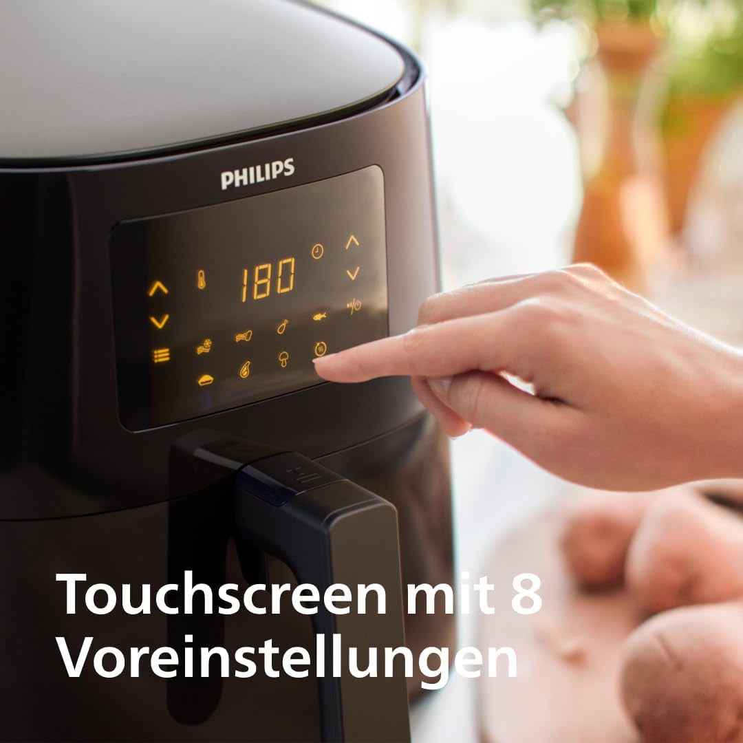 Philips 3000Er Airfryer XL - Rapid Air-teknologi, stegning med op til 90 % mindre fedt, kapacitet 1,2 kg, 6,2 liter, touchskærm Hvidevarer Naty Shop