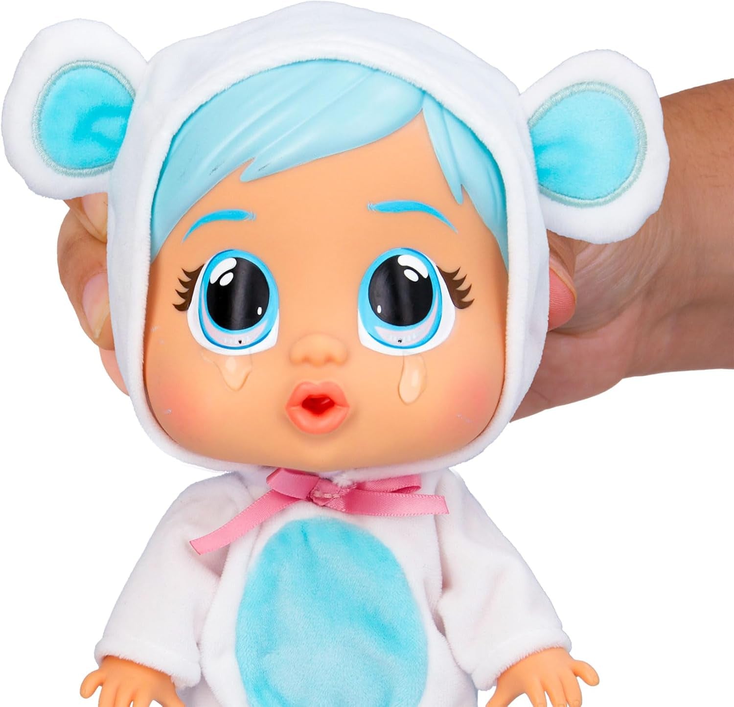Cry Babies Loving Care Kristal Doll, Kristal Loving Care Baby Doll med 3 tilbehør til lægeleg, sygepleje, Crying with Real Tears, Legetøj i 18 måneder baby
