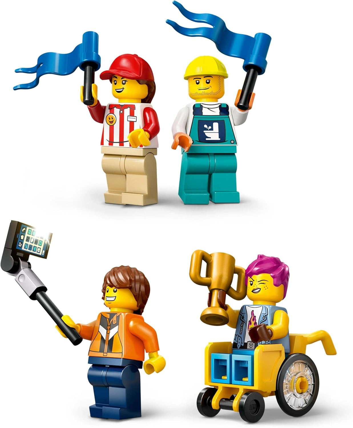 LEGO City No Limits: Sæbekasseløb med rampe - Byggelegetøj til drenge og piger fra 6 år - Sæt med 2 sæbekasser og 4 Racer-minifigurer - Gaveidé til børn 60460 Byggesæt Besuche den LEGO-Store