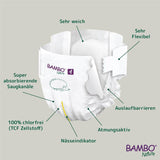 Bambo Nature babybleer, str. 4 (7-14 kg) - 48 stk. Premium bleer med forbedret lækagebeskyttelse | Ultimativ komfort og frihed for aktive børn | Dermatologisk testede bleer
