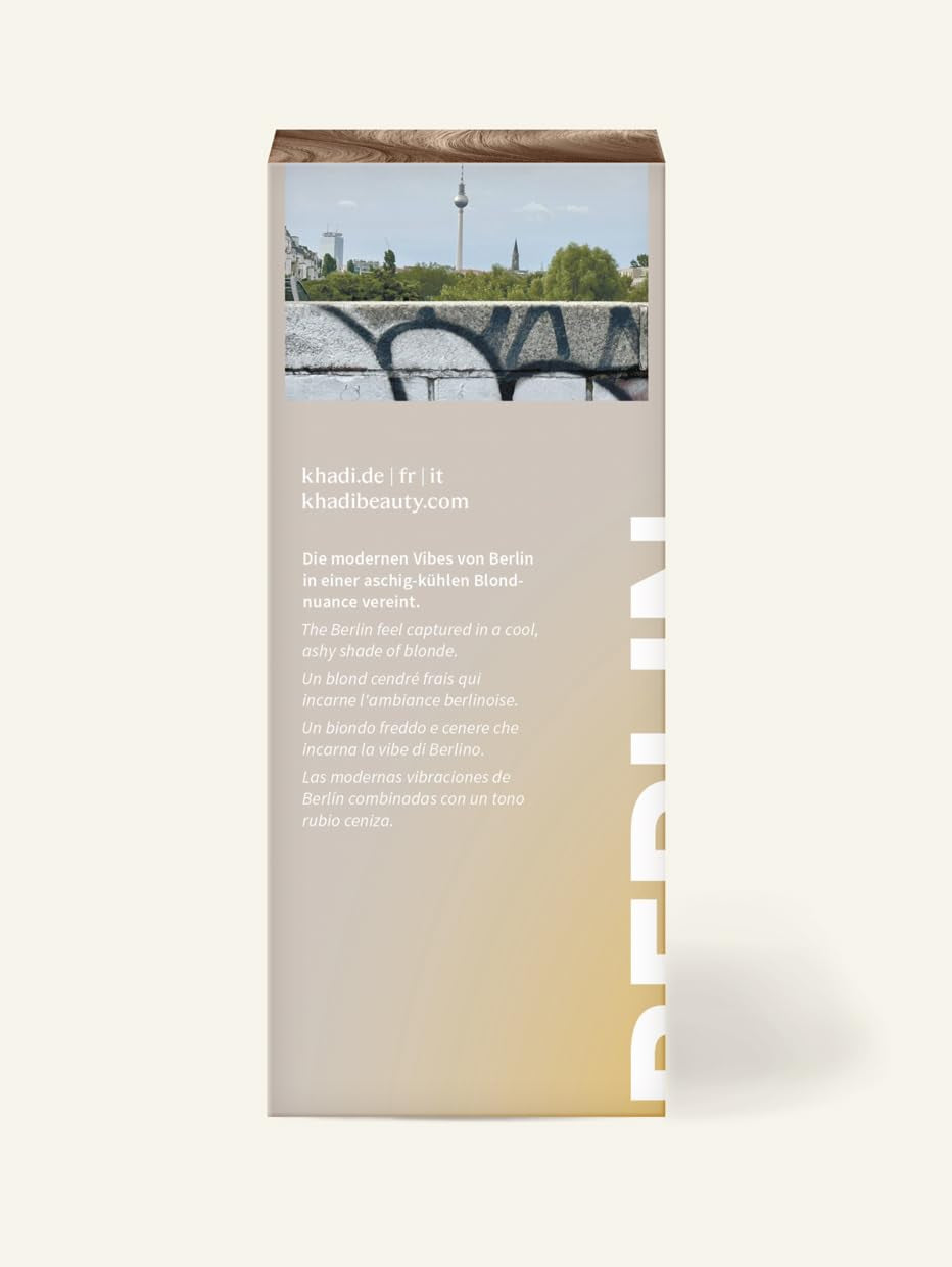 khadi BERLIN BLOND vegetabilsk hårfarve - farver hår i en kølig grå-blond nuance - naturlig hårfarve 100% vegetabilsk, naturlig og vegansk - 100g Hårfarve Naty Shop