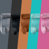 XL læsepude til seng og sofa med aftagelig nakkerulle, ideel rygpude til voksne med memoryskum til behagelig læsning, arbejde, leg, se tv, afslapning (pink)