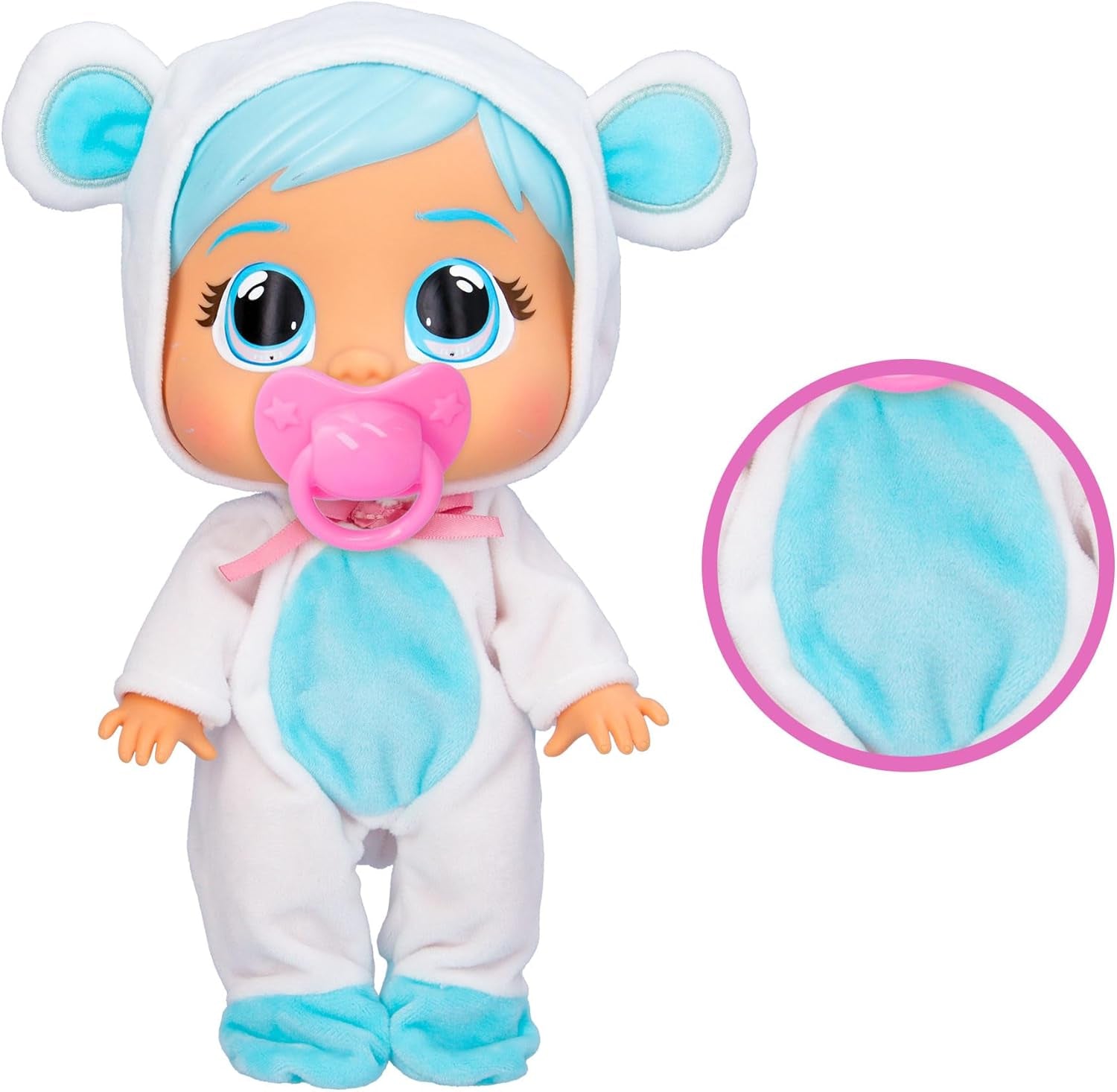 Cry Babies Loving Care Kristal Doll, Kristal Loving Care Baby Doll med 3 tilbehør til lægeleg, sygepleje, Crying with Real Tears, Legetøj i 18 måneder baby
