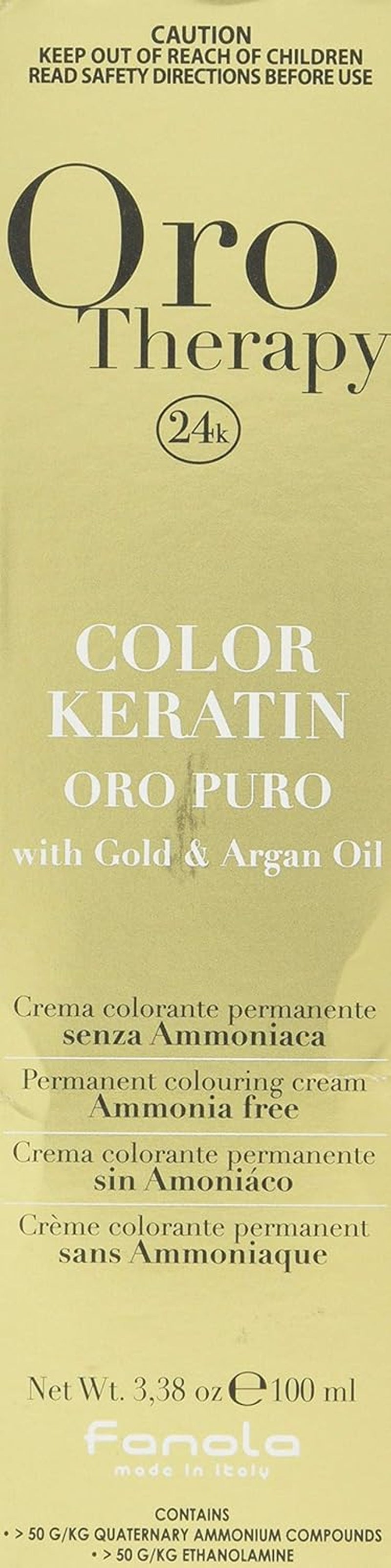 Fanola Oro Therapy Color Keratin 5.0 100ml Hårfarve Naty Shop 10 Platin blond