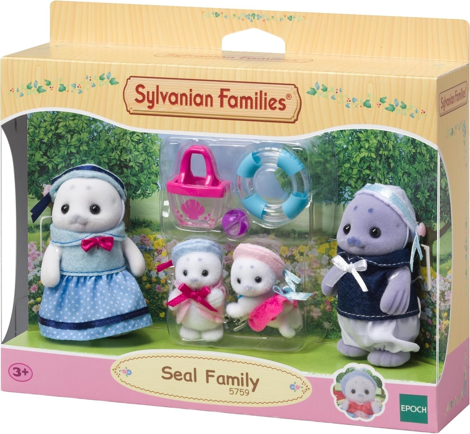 Sylvanian Families - 5759 Sælfamilie Dyrefigur detaljeret legetøj for alderen 3+ Naty Shop Dolls Standardtitel