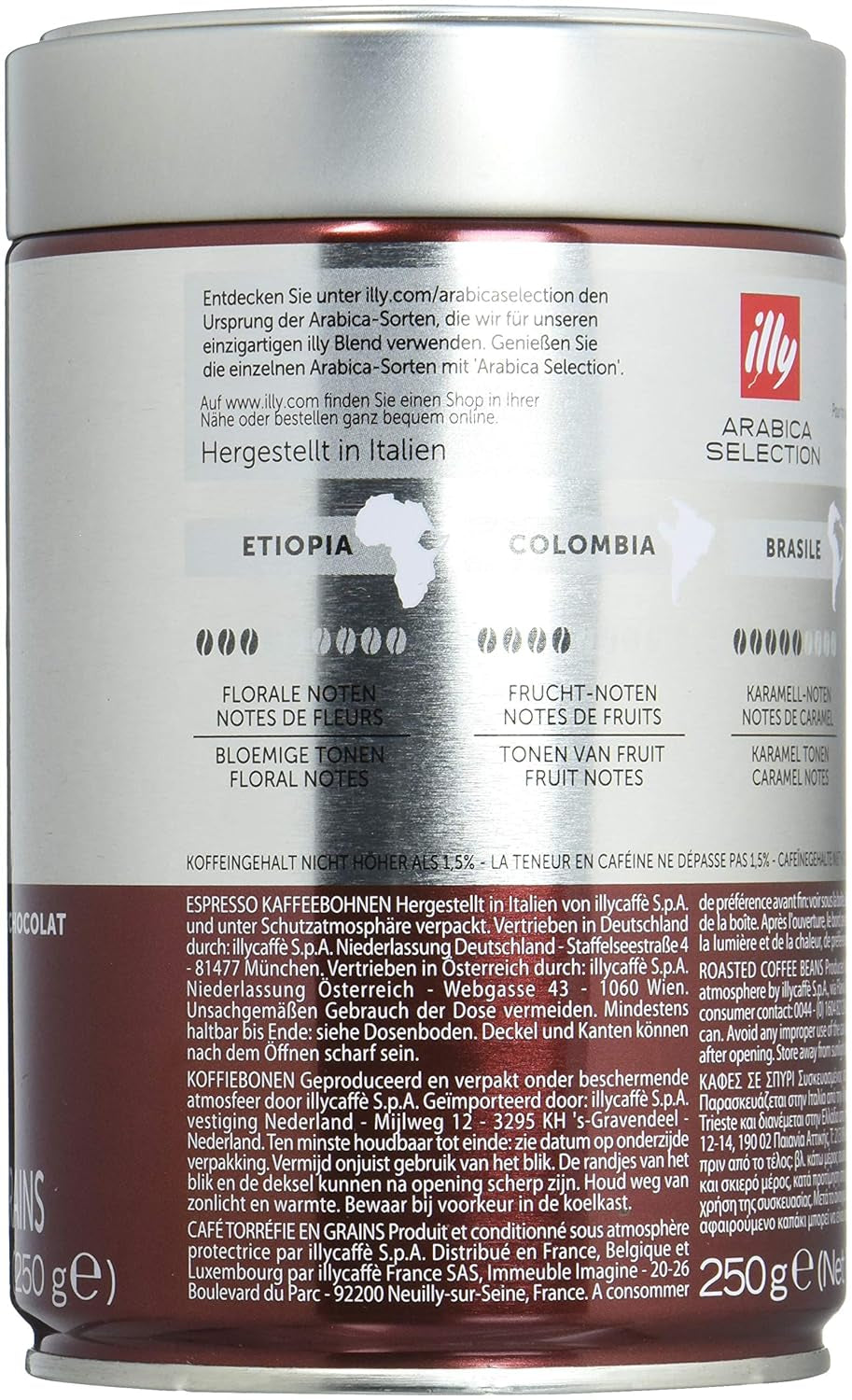 Illy kaffe, espressobønner fra Guatemalas Arabica Selection - 250 g
