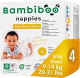 Bambiboo Mini-engangsbleer Hudvenlig med blød navleåbning af bambusfiber - Bleer til nyfødte - Engangsbleer til nyfødte - Hudbeskyttelse - Størrelse 2, 25 stk.