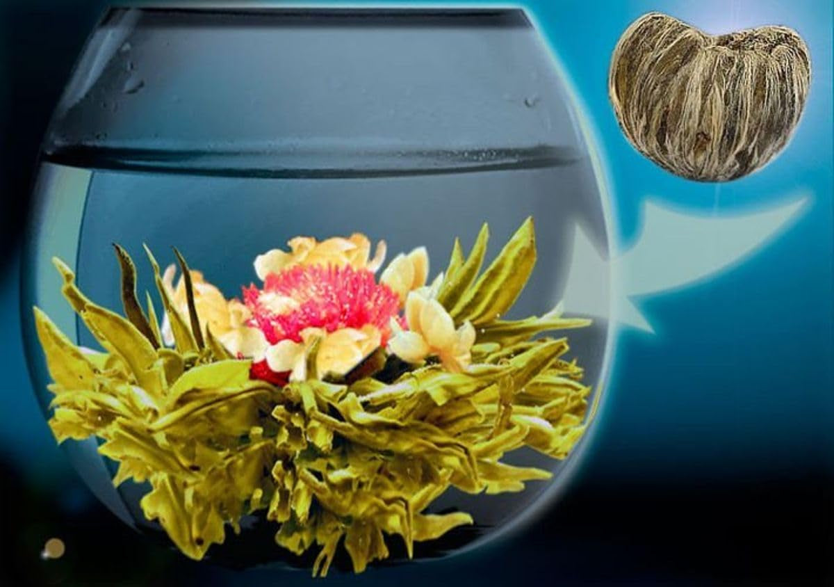Te blomster guldbarre 1 stk 6 g | Grønne teblade | Jasmin blomster | Europæisk slyngplante | Grøn te Te med blomster | Grøn te blomster | Ideel til te elskere