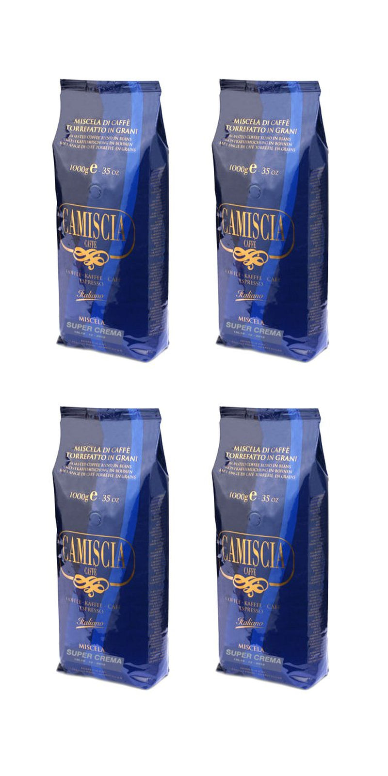 Kaffebønner Miscela Super Crema 4 kg, økonomisk pakke (4 pakker x 1000 g)