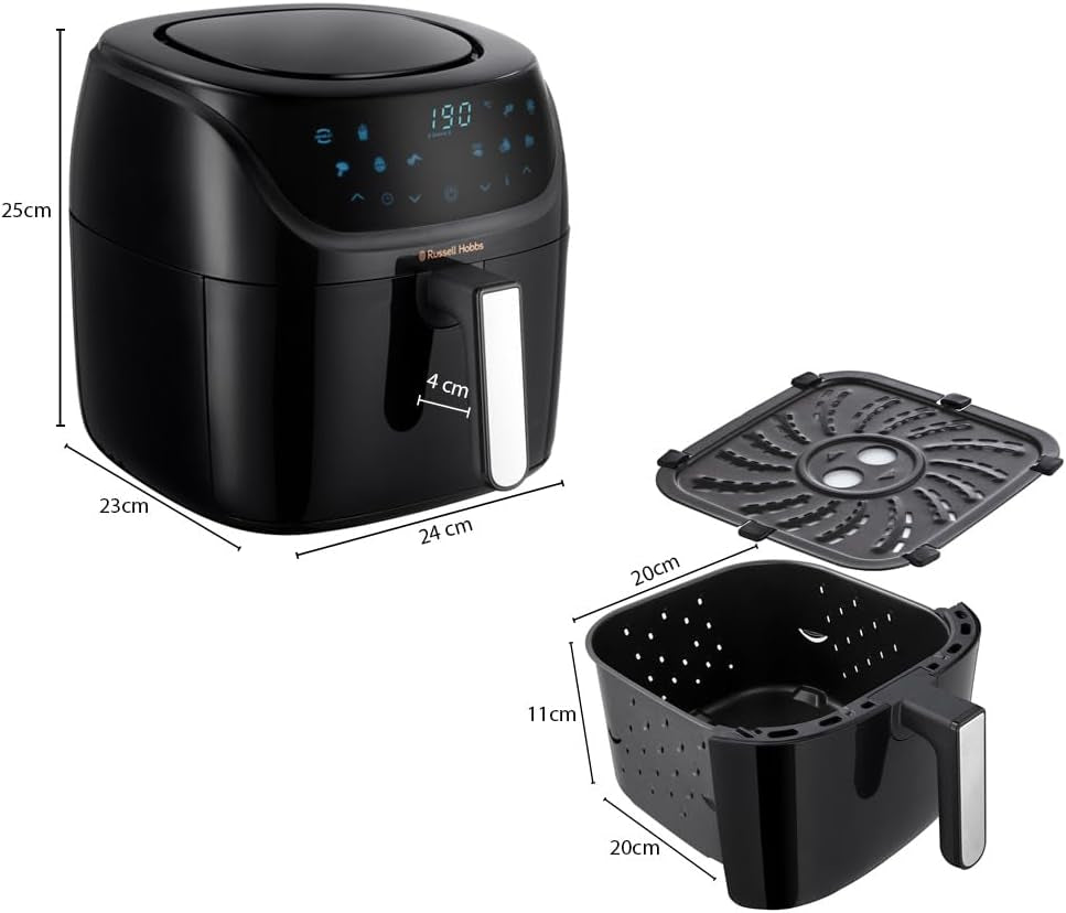 Russell Hobbs Air Fryer L 4L Rapid Airfryer, 7 madlavningsfunktioner, 10 programmer Hvidevarer Naty Shop
