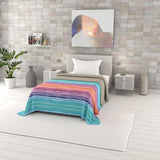 Fantasy printet sommerdyne, polyesterfyld, kronblade, 260X270Cm Dyner og dyner Naty Shop Rainbow 170X270Cm