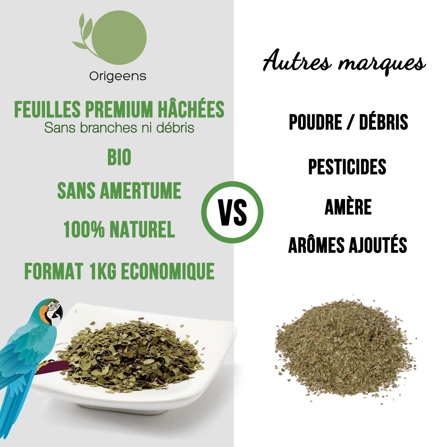 ORIGEENS BIO YERBA MATE TEA 200G - Den originale I Bio Yerba Mate uristet, blade, uden stængler, støv og krummer I Energigivende og afgiftende drik