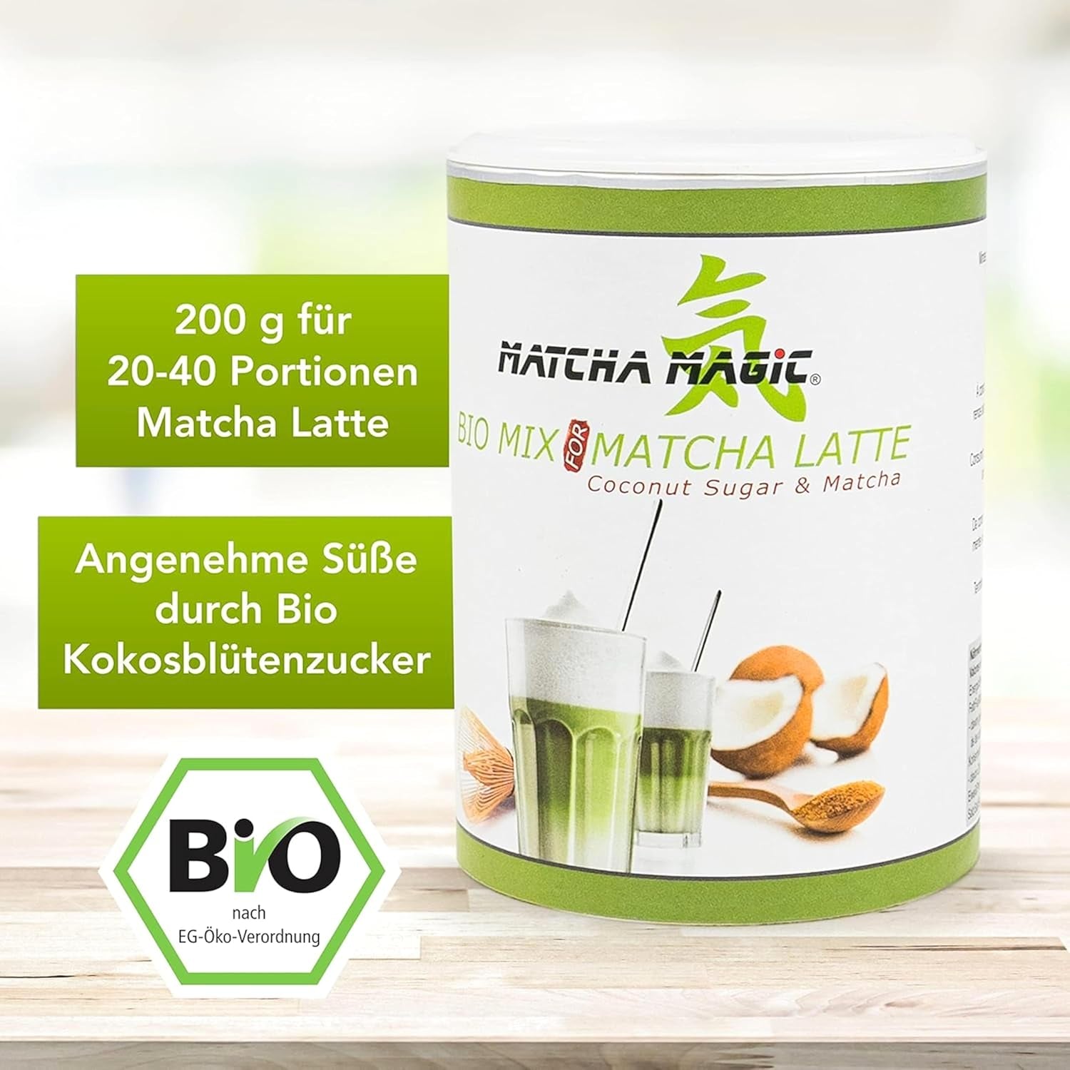 Matchamagic - Økologisk matcha latte pulver fra Japan med kokosblomstsukker til en lækker te