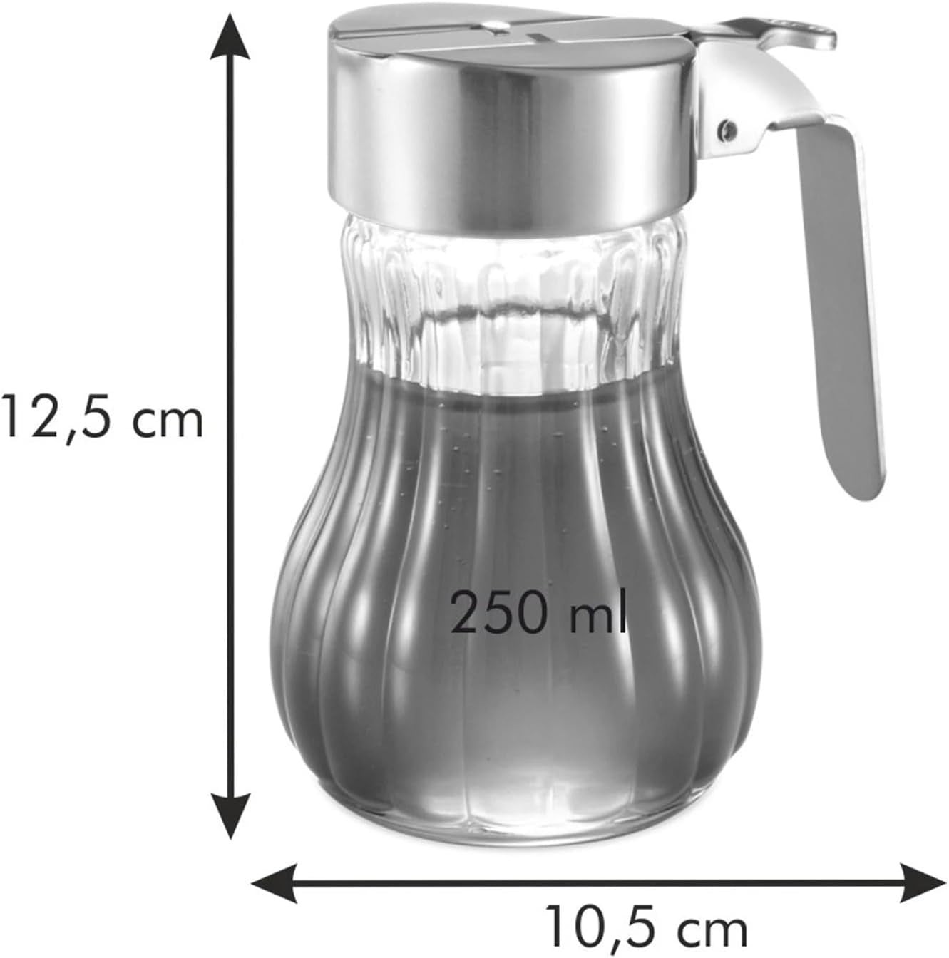 Tescoma CLASSIC 250 ml creme/honningkop, rustfrit stål og robust glas, ideel til hjemmet og catering, holdbar og funktionel