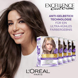 L'Oréal Paris Permanent hårfarve med ultra cool farveresultat, 100% dækning af gråt hår, sat med farve, shampoo og plejecreme, Excellence Cool Creme, nr. 7.11 Ultra cool medium blond (blond) Naty Shop hårfarve