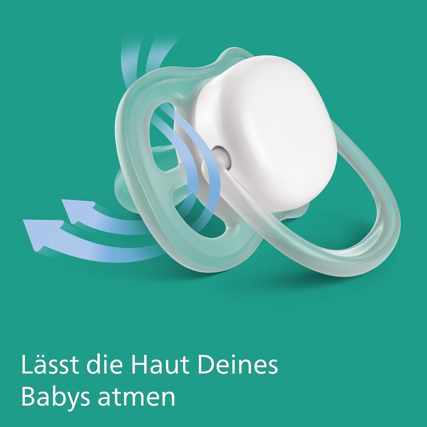 Philips AVENT ultraluftsutter - pakke med 4 BPA-fri, åndbare sutter til babyer mellem 0 og 6 måneder, inklusive bæretaske og sterilisering, farve sol/regnbue (model SCF085/65)