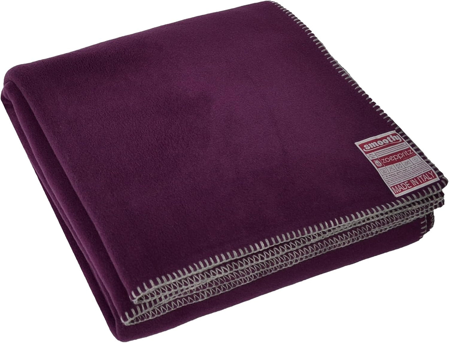 Zoepritz siden 1828 Glat fleecetæppe - Fluffy behageligt polar fleece tæppe - Vegansk - 140X190Cm - 010 Off-White, 010 Offwhite Zoepritz Siden 1828 485 Dark Orchid 140X190Cm