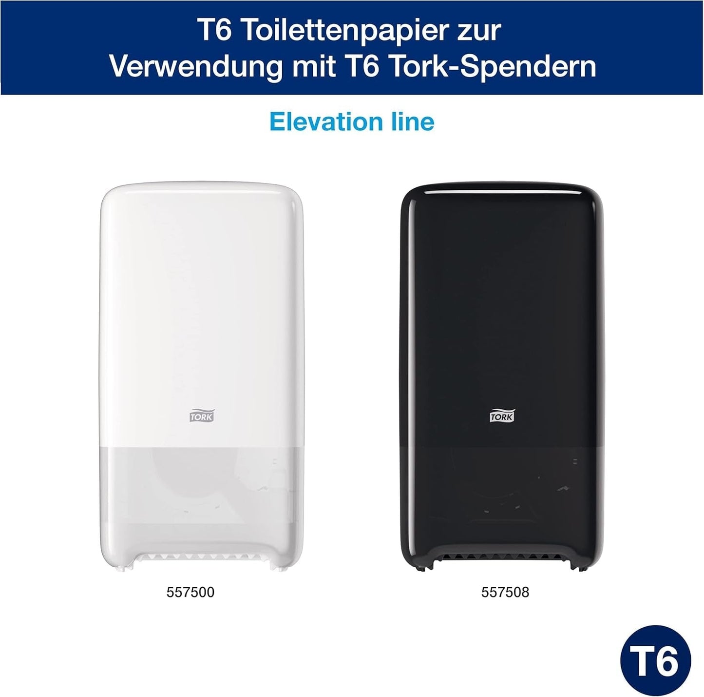 Tork 127530 avanceret kvalitet midi blødt toiletpapir til Tork T6 dobbeltrulle toiletpapir dispenser / 2-lags rivefast blødt toiletpapir 27 pakke (27 X 100 meter)